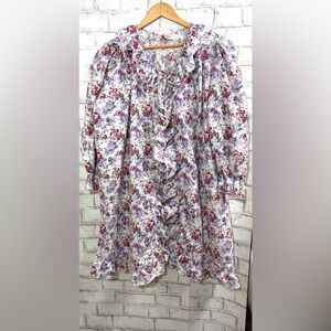 Vintage Laura Jane's Ruffled Floral Nightie/Robe 80’s